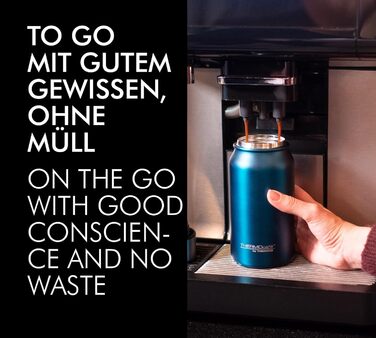 Термокружка THERMOcafé by THERMOS TC 0.35л, Stone Grey Mat, нержавіюча сталь, ізоляція, для кави з собою, не протікає, 8 год гаряча & 16 год холодна, для миття в посудомийній машині, BPA-Free