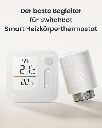 SwitchBot Розумний термостат на радіатор Bluetooth з керуванням через додаток, таймером, енергозбереженням, сумісний з Alexa, Apple HomeKit та Home Assistant (потрібен Hub) (Панель)