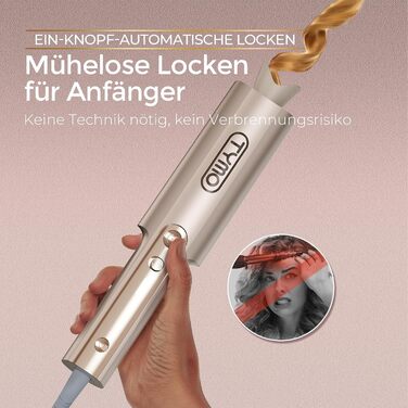 Автоматичний локшик TYMO Curlpro Plus 25mm: великі локони, захист від опіків, для довгих волосся