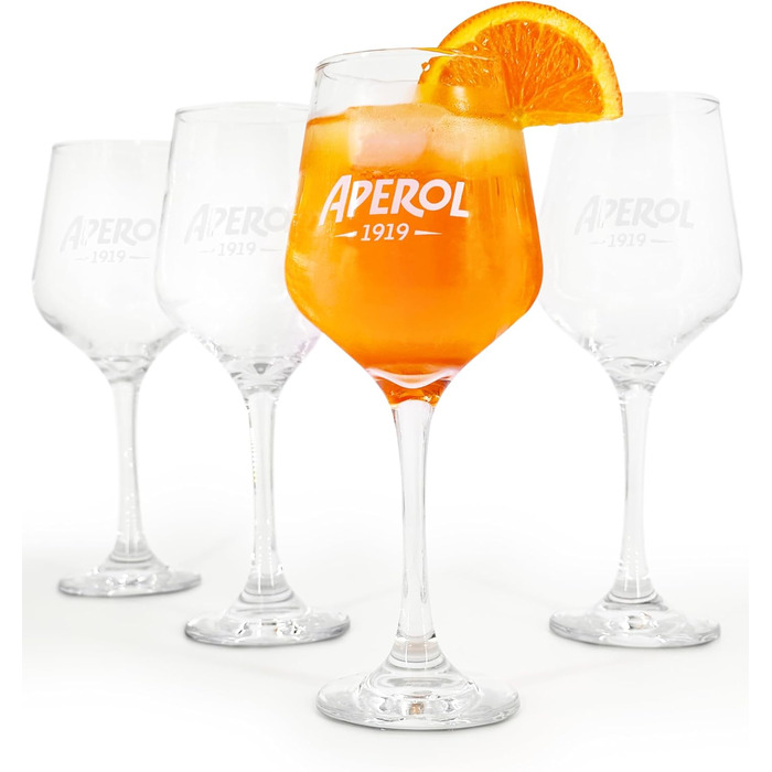 Набір келихів Maxito Original Aperol Spritz, 4 шт. - сучасний дизайн, ідеальний подарунок для Aperol Spritz