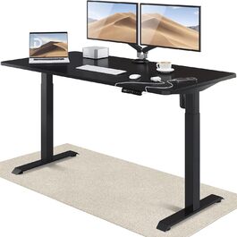 Робочий стіл Desktronic 160x80 см з регулюванням висоти - електричний, стійкий - стоячий стіл з сенсорним екраном і роз'ємами для зарядки