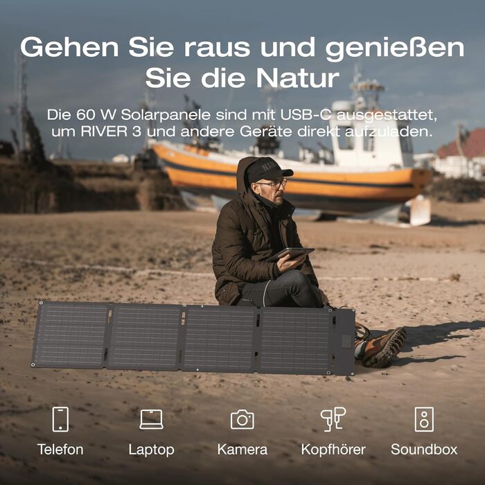 Електростанція EcoFlow RIVER 3+60W: 245 Wh, LFP акумулятор, 600W, USB, UPS, для кемпінгу та подорожей (відновлена)