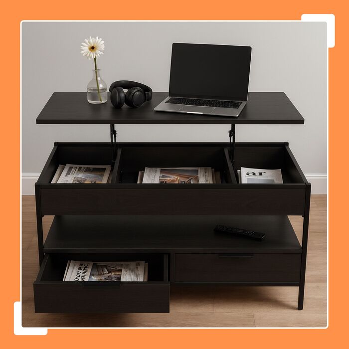 Зручний столик Relaxdays з місцем для зберігання