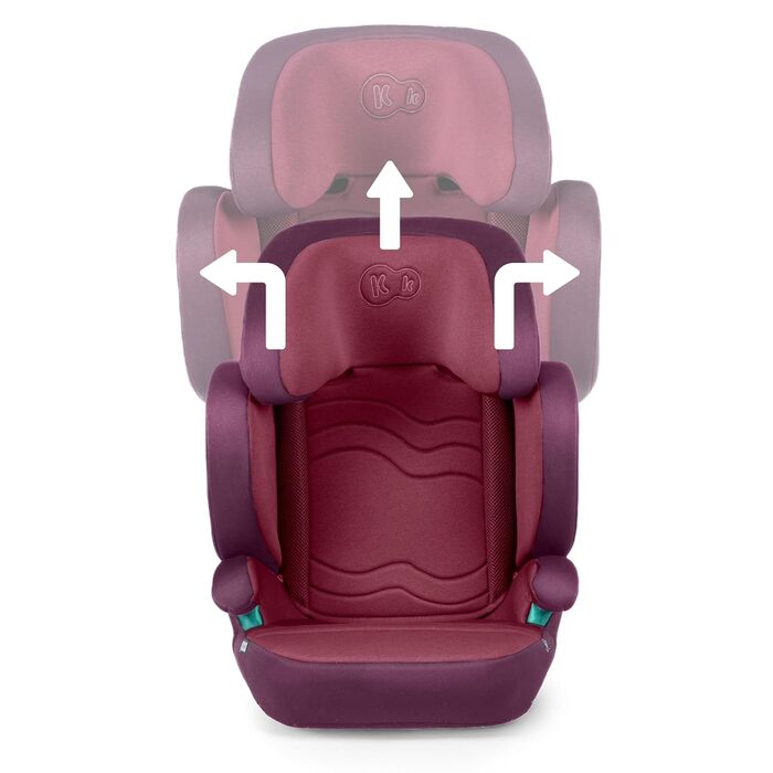 Дитяче автокрісло Kinderkraft XPAND 2 i-Size 100-150 см, Дитяче автокрісло, Найвищі стандарти безпеки, Легке встановлення з ISOFIX, Високоякісні матеріали, Підголівник і регулювання ширини, Червоний