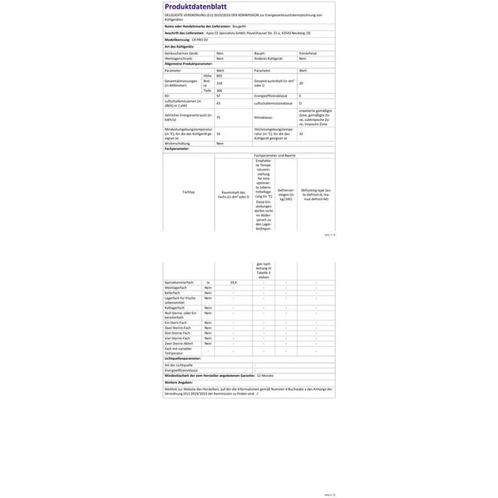 Автомобільний компресорний холодильник BougeRV CRPRO 20L (12/24V DC, 110-240V AC) -22℃~10℃, для авто, кемпінгу, подорожей, сірий