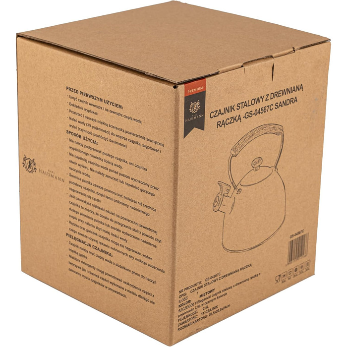 Електричний чайник Karl Hausmann 2.5L з автоматичним свистком - нержавіюча сталь, для Induktion, Gas та Electric плит