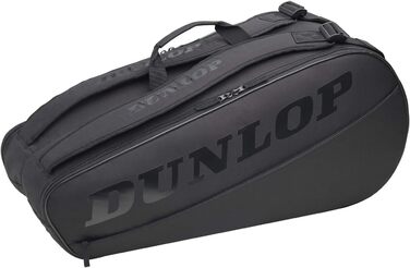 Спортивна Тенісна сумка Dunlop для дорослих унісекс 2021 CX Club з 6 ракетками, 6 упаковок, чорна/чорна