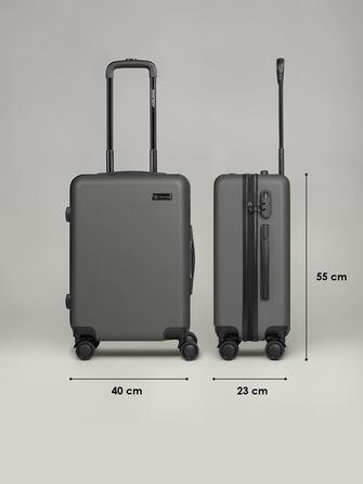 Набір валіз Smartbox Hartschalen 3-в-1 для жінок та чоловіків | Легкі та міцні валізи з ABS-пластику | 4 колеса та кодовий замок (Edition 05) (Антрацит, валіза S (55 см))