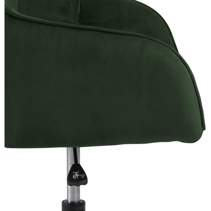 Крісло для офісу Bentley AC Design, зелено-чорне, з велюру та металу, 88,5 x 59 x 58,5 см