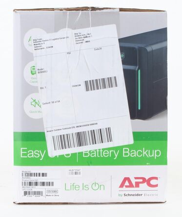 ДБЖ APC by Schneider Electric Easy UPS - BVX700LI-GR - джерело безперебійного живлення 700 ВА з виходами Schuko, запобіжник і захист від перенапруг, резервний акумулятор з стабілізатором, світлодіодні індикатори (900 ВА / 480 Вт, виходи IEC - IEC - IEC, о