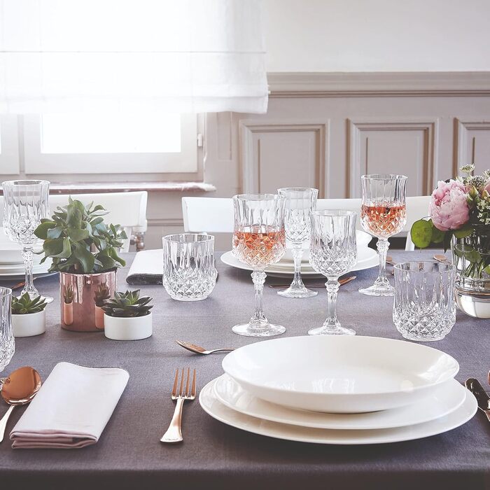 Келихи для коньяку Cristal d'Arques Paris Longchamp, 320 мл, 6 шт., з Kwarx, блискучі, міцні, прозорі