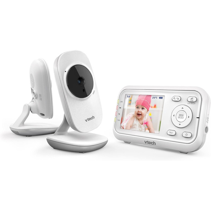 Відеоняня VTech VM3250-2 з LCD-екраном 7,1 см, нічним баченням, датчиком температури та радіусом дії 300 м