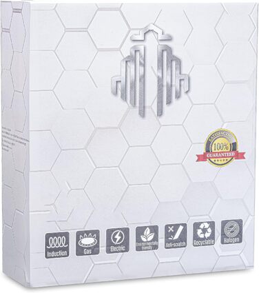 INTIGNIS® Сковорода з кришкою – 30 см (12 дюймів) – 6 л – з антипригарним покриттям | Стійка до подряпин | Глибока | Без хімікатів | Сковорода з нержавіючої сталі