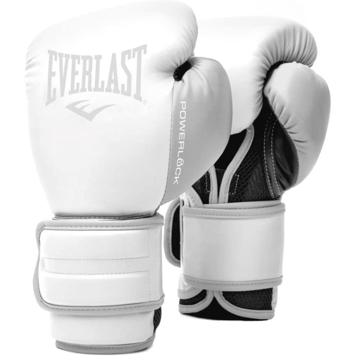 Рукавички унісекс Everlast для дорослих Powerlock 2r Glove (білі, 8 унцій)