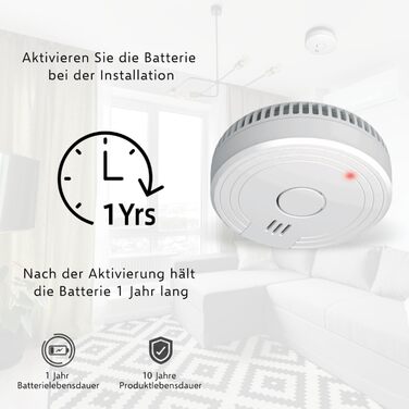 Датчик диму ELRO FS1801 (10 шт.) - Відповідає стандарту EN14604