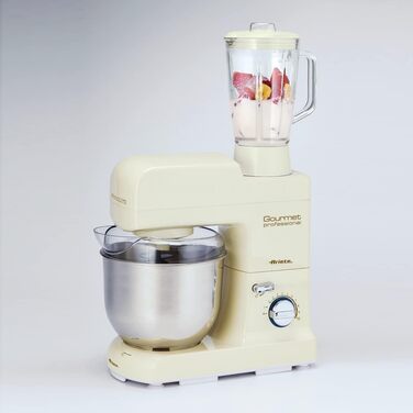 Ariete 1596 Pastamatic Gourmet 1950 - планетарний міксер з набором насадок для тіста, збивання та замішування - 10 швидкостей, бежевий