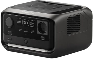 Портативна електростанція EcoFlow RIVER 3 Plus, ємність 286 Wh, номінальна потужність 600 W, пікова потужність 1200 W