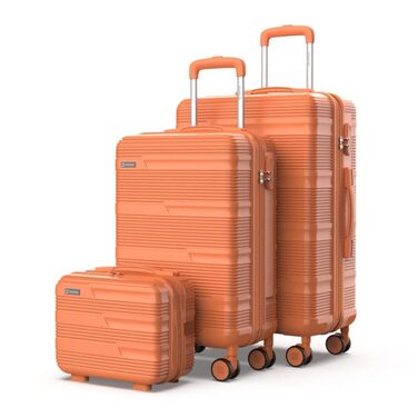 Набір валіз NUMADA Upfly T10 3 шт. (55x40x20, 66x44x26, косметичка). ABS, помаранчевий