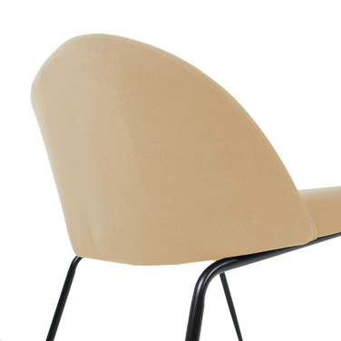 Крісло для відпочинку / Крісло для вітальні VELVO, оксамит, бежевий, hjh OFFICE