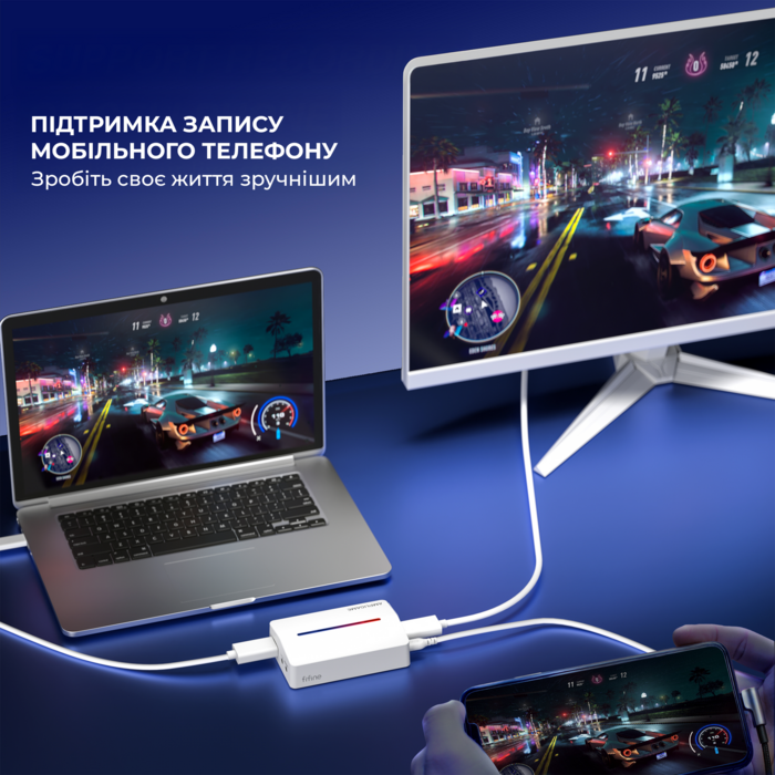 Пристрій захоплення відео Fifine V3W Game collection card