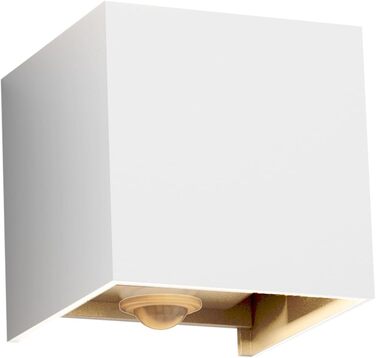 Klighten Настінний світильник з датчиком руху, 12W, IP65, 3000K, тепле біле світло, для вулиці/інтер'єру, регульований світловий потік