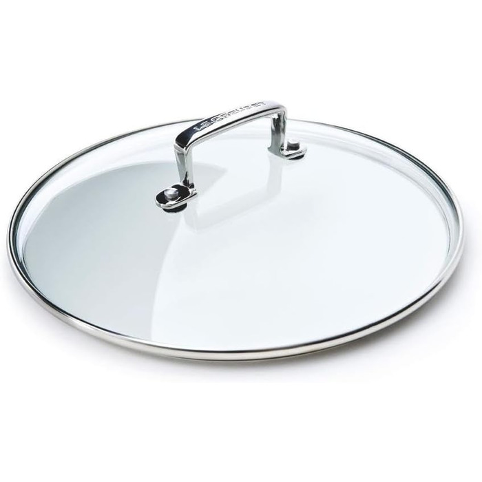 Скляна кришка Le Creuset для каструль та сковорідок з ручкою з нержавіючої сталі, 18 см