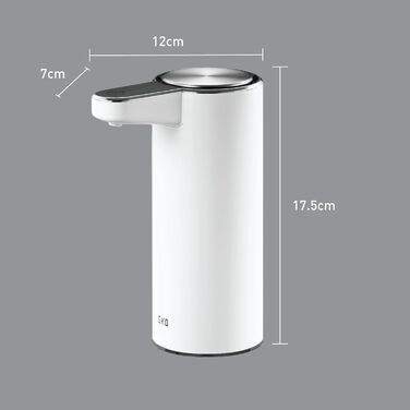 Автоматичний дозатор мила EKO Aroma - акумуляторний USB, без крапельного клапана, багаторазовий, дозатор для ручного мила з датчиком руху рідини - ідеально підходить для ванної кімнати та кухні, білий, В 18 x Ш 7 x Г 12 см (250 мл) Білий Універсальний роз
