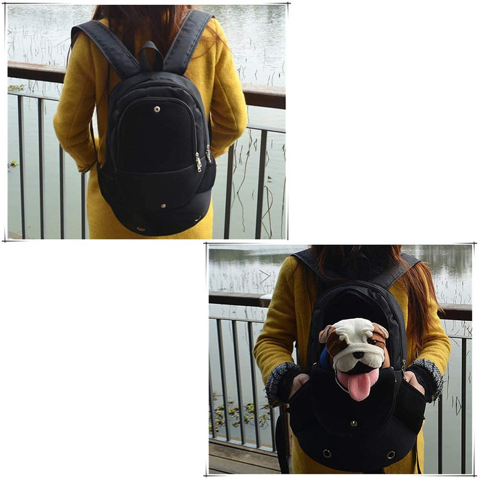 Рюкзаки Homieco для собак кішок, сумка для перенесення собак кішок, Сумка для домашніх тварин, рюкзаки для собак, сумка для перенесення домашніх тварин, рюкзак для собак вагою до 4 кг для подорожей/походів / кемпінгу (чорний)