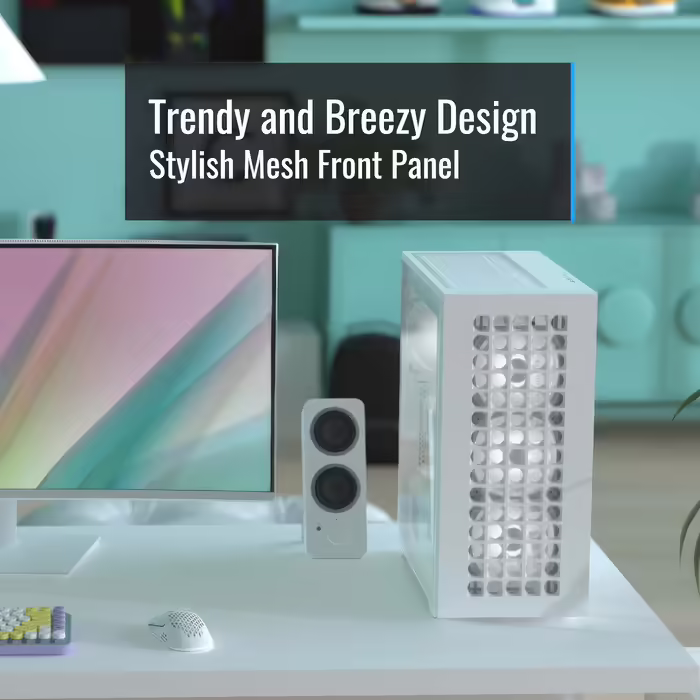 Ігровий корпус AeroCool D502A Mid-Tower, сітчаста передня панель, 4 RGB вентилятори, ATX/mATX/ITX, загартоване скло, чорний