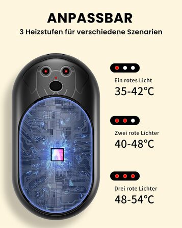Електричний грієчка Miaton 6000mAh: перезаряджуваний кишеньковий обігрівач для рук, кемпінгу, подарунок