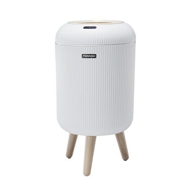 Автоматичний сміттєвий бак з сенсором 12L - Білий сміттєвий бак з датчиком для кухні, ванної кімнати, офісу та туалету. Безшумний, волого- та герметичний, з ніжками.