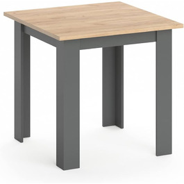 Стіл обідній Vicco Karlos, 80x80 см, дуб/антрацит, для їдальні