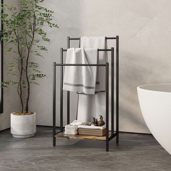 Підставка для рушників з полицею Relaxdays