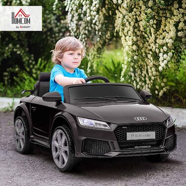 Дитячий електромобіль HOMCOM 12V з пультом, музикою, USB, MP3, LED-фарами, для дітей 3-5 років, чорний