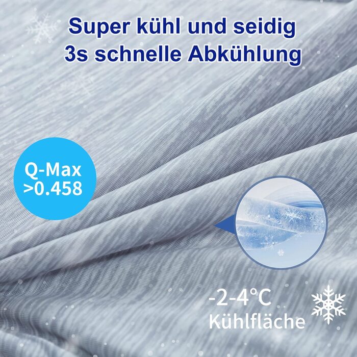 Охолоджуюча ковдра MH MYLUNE HOME, Arc-Chill Q-Max0.458, 150x200 см, сіра - легка літня ковдра, охолоджуюча ковдра