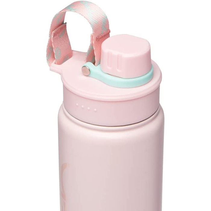 Пляшка для пиття Satch з нержавіючої сталі, що не містить бісфенолу А, об'ємом 0,5 л, герметична і газована, підходить для гарячих і холодних напоїв (рожева сталь - рожева)