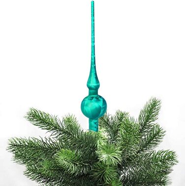Джек Різдвяна ялинка мереживо Тюрінгського скла 28 см мереживо ручної видувки крижаний лак блиск матовий, колір (бензин)