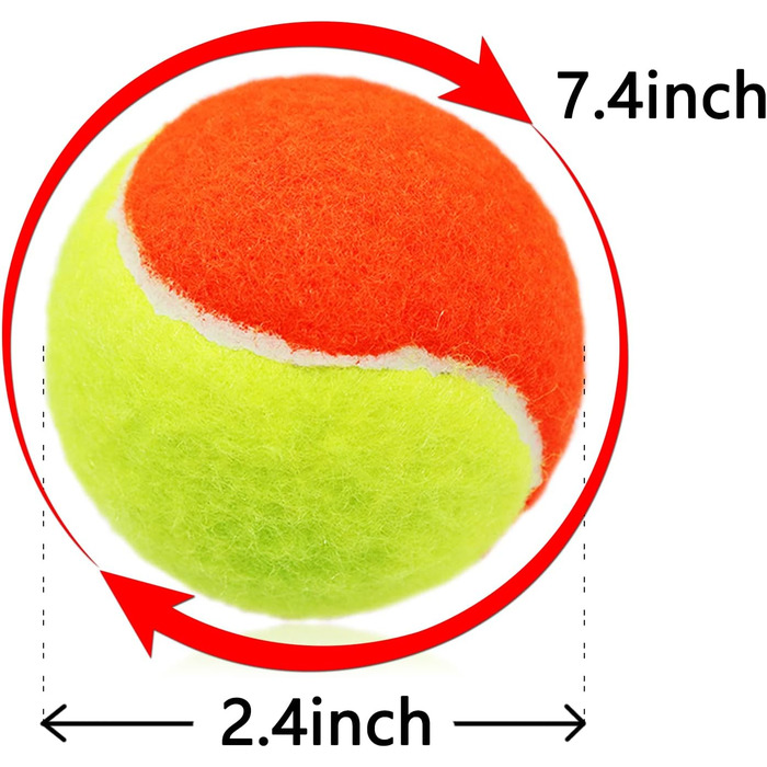 Тенісні м'ячі для початківців, тенісні м'ячі для тренувань, методичні м'ячі, дитячий тенісний м'яч, 6 12 18 шт., тренувальний м'яч, помаранчеві дитячі м'ячі для домашніх тварин, Спортивні ігри (Помаранчевий, 12 шт.)