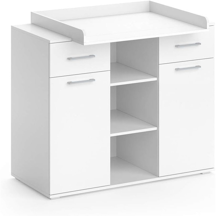 Комод-гойдалка Vicco Leonie з люлькою, білий, 113 x 100 см