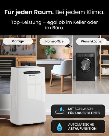 Про Breeze - Вологопоглинач повітря 25л/добу, 30 м², 4 режими, Wi-Fi, таймер, сушка білизни, захист від вологи та плісняви