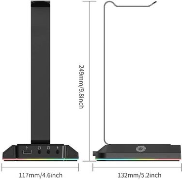 Підставка для ігрової гарнітури EKSA W1, RGB, звук 7.1, 2 роз'єми USB, 3 шт. 3.5 мм, аксесуари для ПК