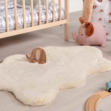 ФРААІ Дитячий килимок для дому та життя - Huggy Sheep Taupe - 55x80см - монохромний, тваринний - сучасний - дитяча, дитяча кімната - хлопчики - дівчатка - килим (55 x 80 см, кремовий, бежевий)