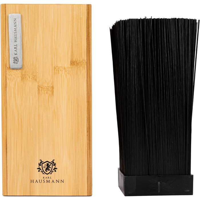 Блок для ножів Karl Hausmann з бамбука (без ножів) з вставкою з щетиною - універсальний, 23 x 10,8 x 10,8 см