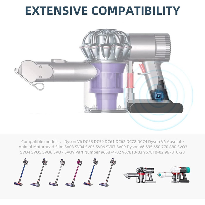 Змінна батарея BIUBOTY V6 21,6 В для Dyson V6/DC62/DC58/DC61/DC59/DC72/DC74/SV03-SV09/595/650/770/880