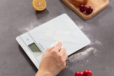 Ваги для кави NUTRI FIT Mini з таймером, USB-C, LED-дисплеєм, 2 кг/0,1 г, чорний (EK9380HR-weiss)