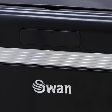 Сміттєвий бак Swan Retro з датчиком руху, 45 л, метал, чорний - розумний контейнер для сортування сміття, великий об'єм, вінтажний дизайн