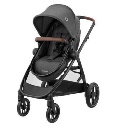 Дитяча коляска 3 в 1 Maxi-Cosi Zelia S Trio, сіра, 0-4 роки, до 22 кг, компактна, складна, з автокріслом CabrioFix i-Size, комплект з аксесуарами та пеленальною сумкою