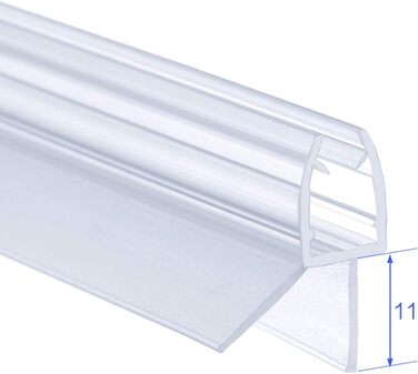 Прокладка для душу 100 см для 5/6 мм скляних дверей запасна прокладка прокладка для душових дверей запасна прокладка для душової кабіни водовідштовхувальна захист від набухання ущільнення (8 шт. прокладка для душу)