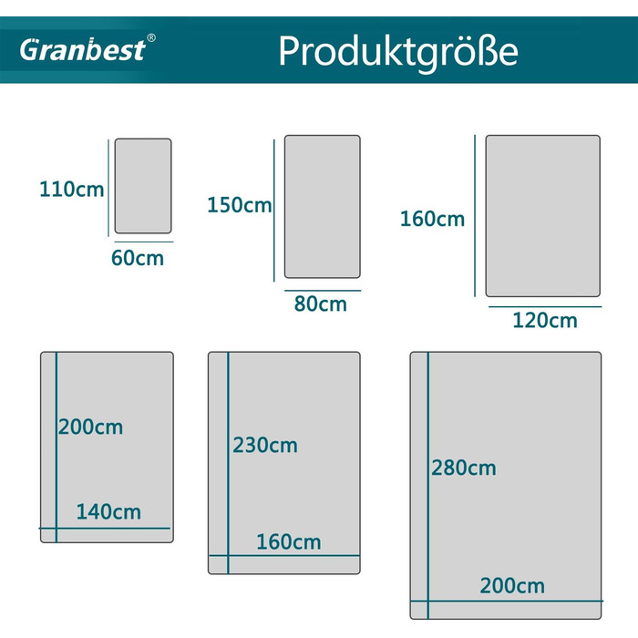 Розкішний плюшевий килим Granbest 1100GSM протиковзкий, 120x160см, сірий