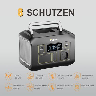 Портативна електростанція 300W (макс. 500W), 288Wh (90000mAh) з чистою синусоїдою 230V, LiFePO4 акумулятор, для кемпінгу, подорожей та надзвичайних ситуацій. P300E